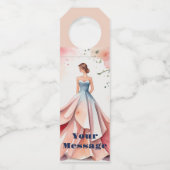 Waterverf Quinceanera Viering Flessenhanger (Achterkant)