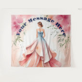 Waterverf Quinceanera Viering Wandkleed (Voorkant (horizontaal))