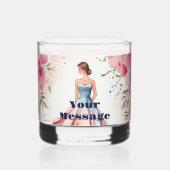 Waterverf Quinceanera Viering Whisky Glas (Achterkant)