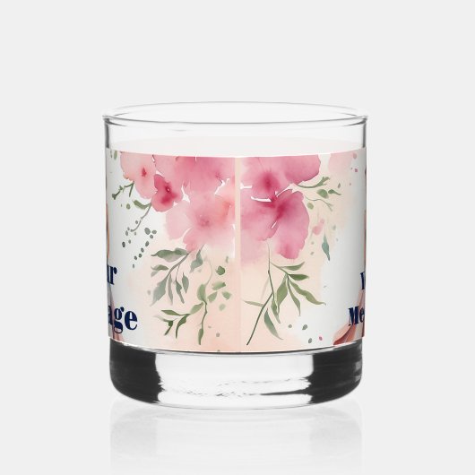 Waterverf Quinceanera Viering Whisky Glas (Links)