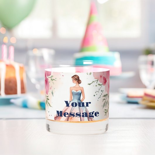 Waterverf Quinceanera Viering Whisky Glas (Insitu (Verjaardag))