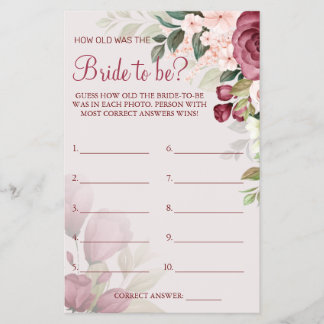 Waterverf Raad eens hoe oud ze was Flyer