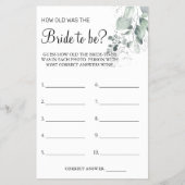 Waterverf Raad eens hoe oud ze was Flyer (Voorkant)