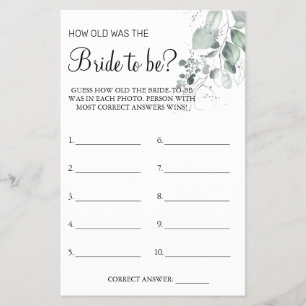 Waterverf Raad eens hoe oud ze was Flyer