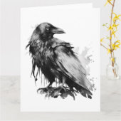 Waterverf Raaf - Z&W Kaart (Gele Bloem)