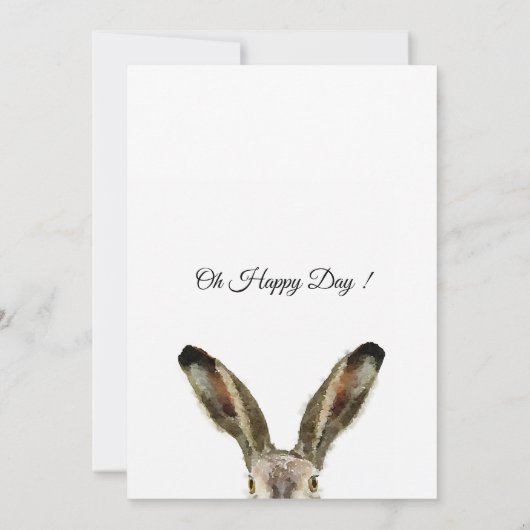 Waterverf Rabbit Baby shower Invitation Kaart (Achterkant)