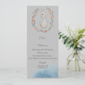 Waterverf Rabbit Peter Birthday Menu (Staand voorkant)
