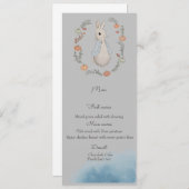 Waterverf Rabbit Peter Birthday Menu (Voorkant / Achterkant)