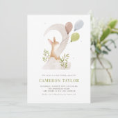 Waterverf Rabbit Woodland Tweede verjaardagsfeestj Kaart (Staand voorkant)