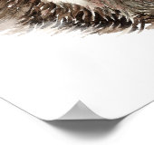 Waterverf Raccoon Bblazen Kisses Fun Animal art Poster (Hoek)