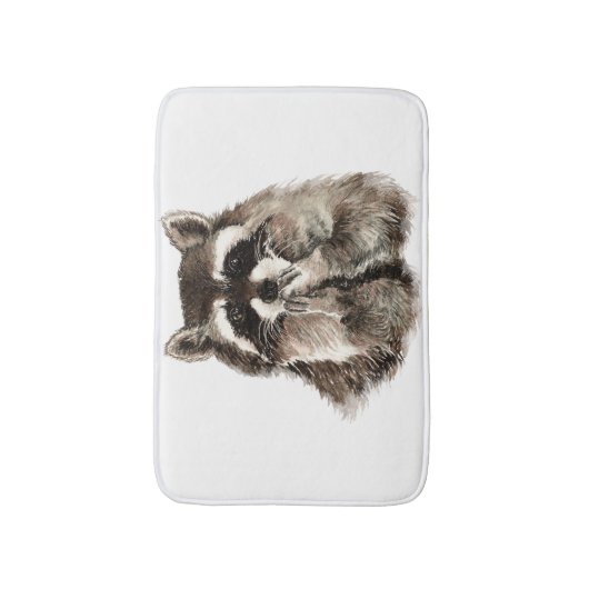 Waterverf Raccoon Bblazen Kisses Funny art Badmat (Voorkant Verticaal)