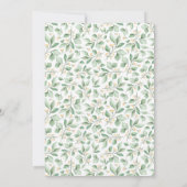 Waterverf Raccoon Wreath Greenery Baby Brunch Kaart (Achterkant)