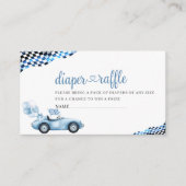 Waterverf Race Auto baby shower luier verloting Informatiekaartje (Voorkant)