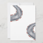 Waterverf Race Car Baby shower Kaart (Achterkant)