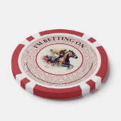 Waterverf Race Paard Derby Poker Chips (Enkel)