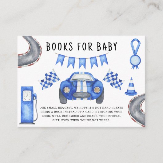 Waterverf raceauto - Boeken voor baby Informatiekaartje (Voorkant)