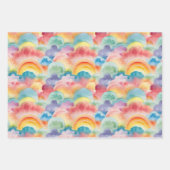 Waterverf Rainbogen en wolken Inpakpapier Vel (Voorkant 2)