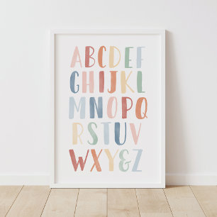 Waterverf Rainbow Alphabet Classroom Poster