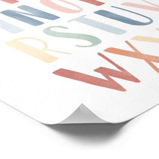 Waterverf Rainbow Alphabet Classroom Poster (Hoek)