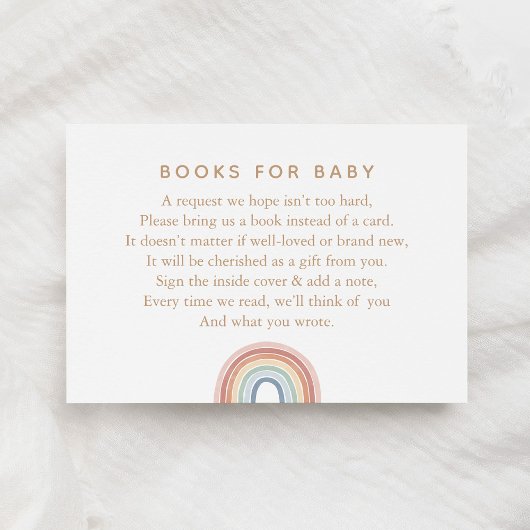 Waterverf Rainbow Baby Book Request Informatiekaartje