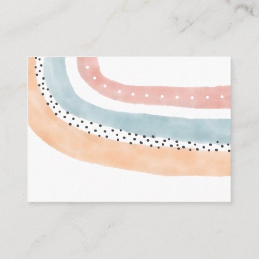 Waterverf Rainbow Baby shower Books for Baby Informatiekaartje (Achterkant)