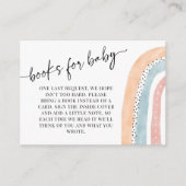 Waterverf Rainbow Baby shower Books for Baby Informatiekaartje (Voorkant)