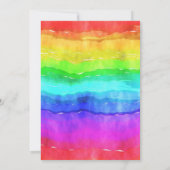 Waterverf Rainbow Baby shower Uitnodiging (Achterkant)