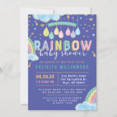Waterverf Rainbow-Baby shower voor kleurrijke  Kaart (Voorkant)