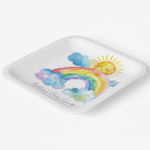 Waterverf Rainbow Baby Sprinkle Papieren Bordje (Gebogen)