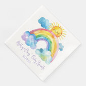 Waterverf Rainbow Baby Sprinkle Servet (Hoek)