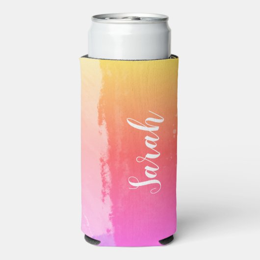 Waterverf Rainbow Bachelorette Bash Seltzer Blikjeskoeler (Seltzer Achterkant)