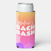 Waterverf Rainbow Bachelorette Bash Seltzer Blikjeskoeler (Seltzer Voorkant)