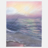 Waterverf Rainbow Beach Ocean Serenity 60" x 80" Fleece Deken (Voorkant)