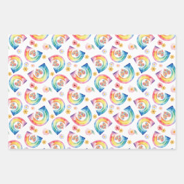 Waterverf Rainbow Birthday Wrapping Paper