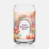 Waterverf Rainbow Bliss Party Blikvorm Glas (Voorkant)