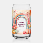 Waterverf Rainbow Bliss Party Blikvorm Glas (Achterkant)