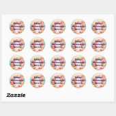 Waterverf Rainbow Bliss Party Ronde Sticker (Vel)