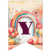 Waterverf Rainbow Bliss Party Vlaggetjes (Eerste vlag)