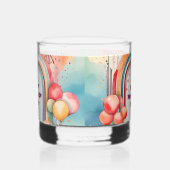 Waterverf Rainbow Bliss Party Whisky Glas (Links)