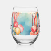 Waterverf Rainbow Bliss Party Wijnglas Zonder Voet (Links)