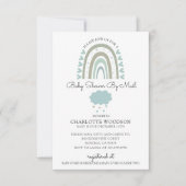 Waterverf Rainbow Blue Baby Boy Shoby Mail Kaart (Voorkant)