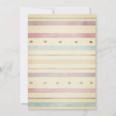 Waterverf Rainbow Boho Flowers Striped Birthday Kaart (Achterkant)