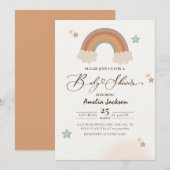 Waterverf Rainbow Boho Genderneutraal Baby shower Kaart (Voorkant / Achterkant)