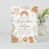 Waterverf Rainbow Boho Genderneutraal Baby shower Kaart (Staand voorkant)