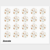Waterverf Rainbow Boho Genderneutraal Baby shower Ronde Sticker (Vel)