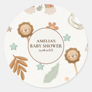 Waterverf Rainbow Boho Genderneutraal Baby shower Ronde Sticker