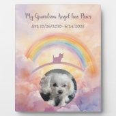 Waterverf Rainbow Bridge Pet Memorial Kleine hond Fotoplaat (Voorkant)