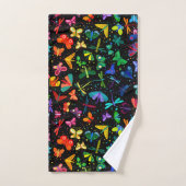 Waterverf Rainbow Butterflies Kinder Pattern Bad Handdoek (Handdoek)