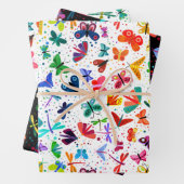Waterverf Rainbow Butterflies Kinder Pattern Inpakpapier Vel (In situ)