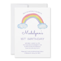 Waterverf Rainbow Childs Virtual Online Birthday